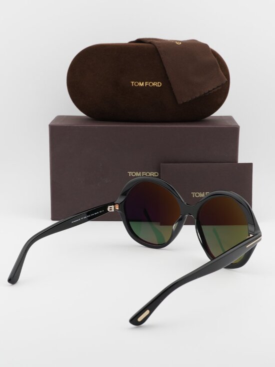Tom Ford Annabelle-02 FT1282 01N Round Sunglasses - Black / Green main image 9
